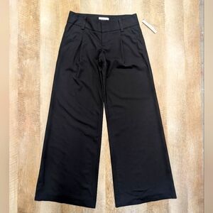 Alice + Olivia Black Wide-Leg Trousers Size 6 New With Tags
